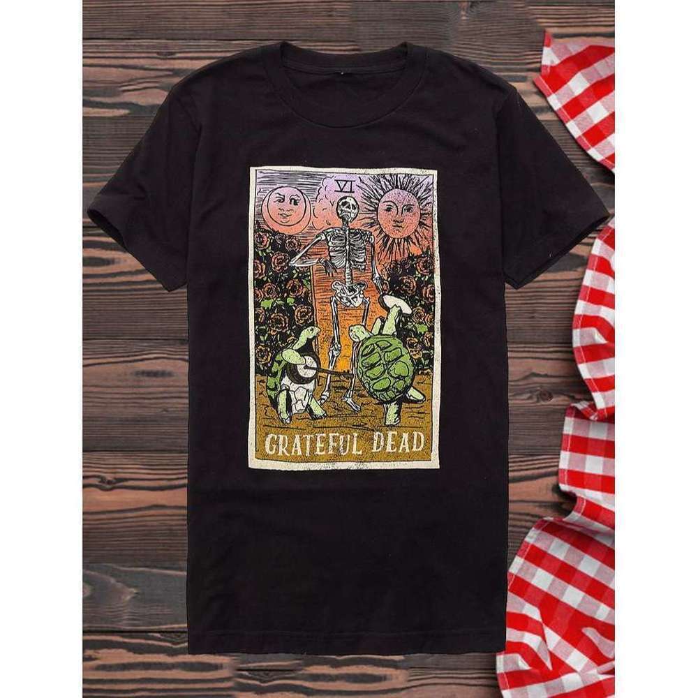 Grateful Dead Tarot Card Psychedelic Rock Fan T-Shirt